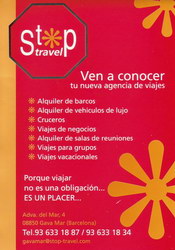 Agencia de viajes STOP TRAVEL de Gav&agrave; Mar